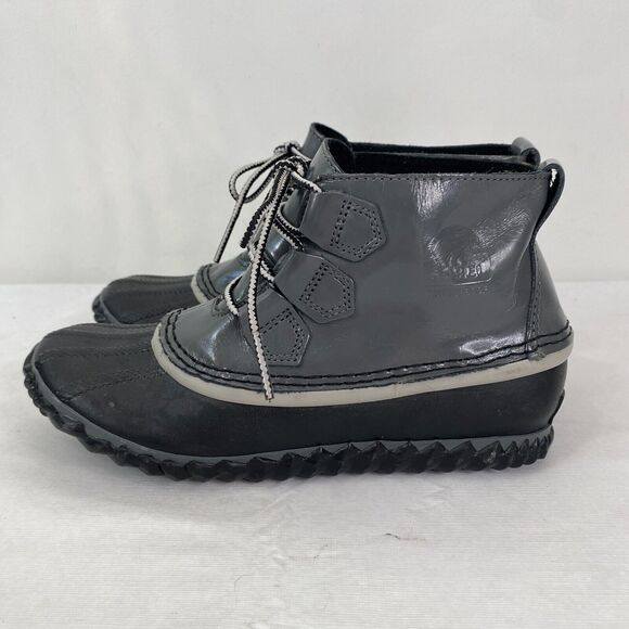 Sorel Gray Out N About Waterproof Rain Duck Boot Womens 6 - Picture 5 of 9